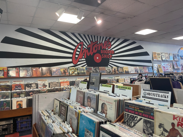 IN BETWEEN THE GROOVES | Antone’s Record Shop’s mural shines among vinyls.