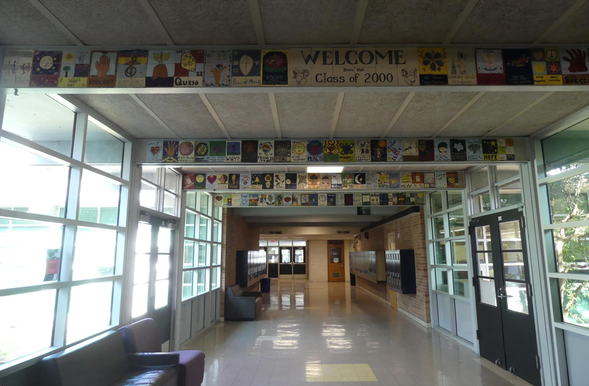 MEMORIES AND TRIBUTE LASA showcases Johnstons art work. When alumni visit, they often take a walk through this hallway.